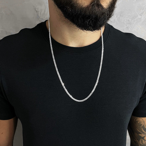 Corrente De Prata 925 Masculina Legítima 3mm - Prata - Image 2