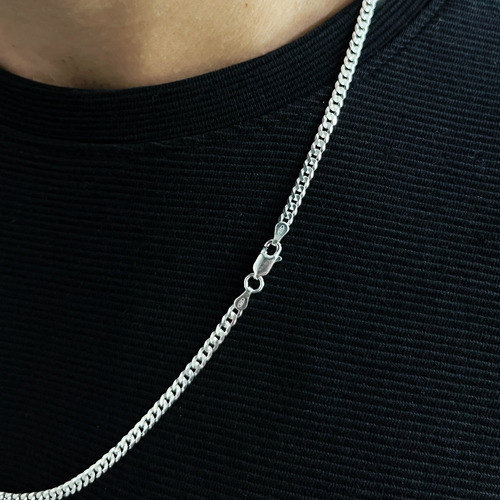 Corrente De Prata 925 Masculina Legítima 3mm - Prata - Image 6