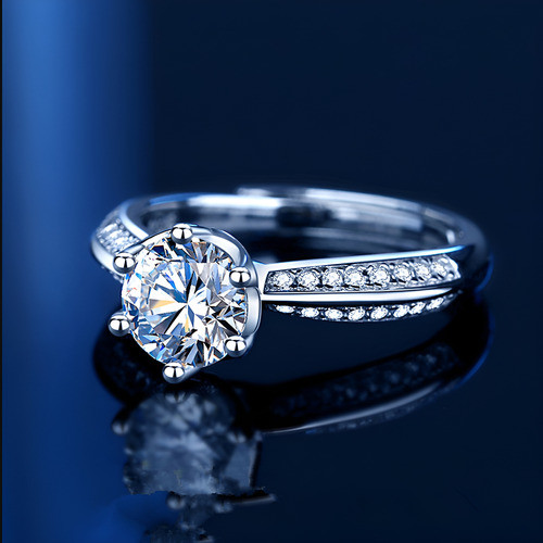 Anel Soltário 1 Quilate Cravejado Prata 925 Moissanite - Image 6