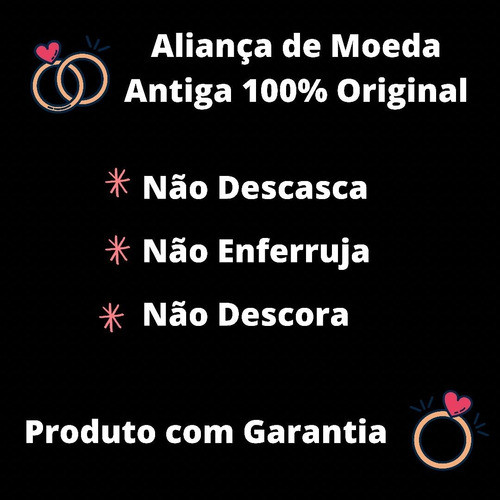 Par Alianças De Moedas Antiga Chanfrada 6mm + Anel - Image 4