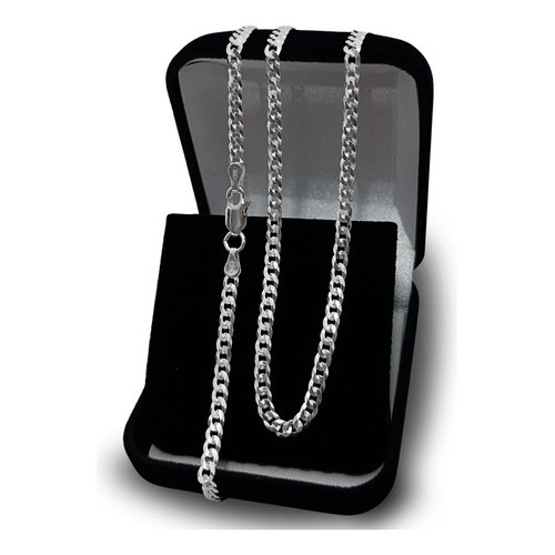 Corrente De Prata 925 Masculina Legítima 3mm - Prata